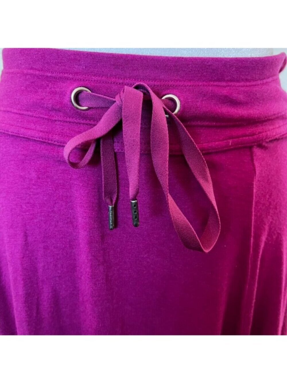 Vtg Athleta Pink Drawstring Beach Vacation Euro Summer Travel Midi M Athleisure - Picture 5 of 12